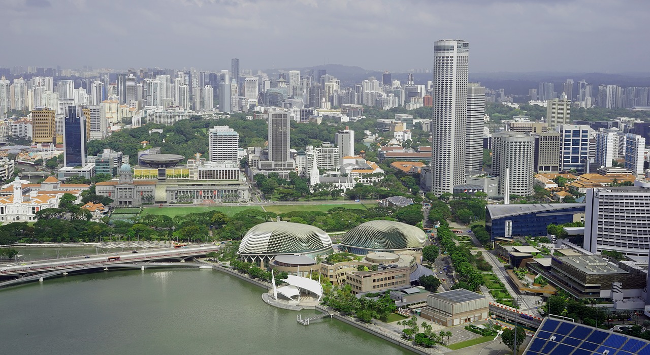 skyline singapore skyscraper free photo