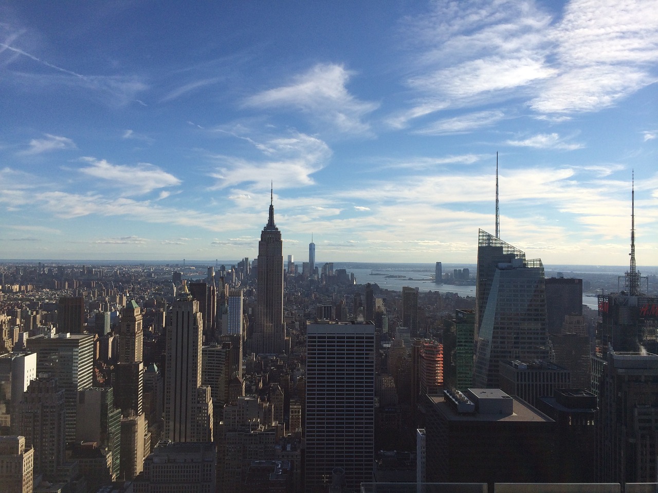 skyline manhattan new york free photo