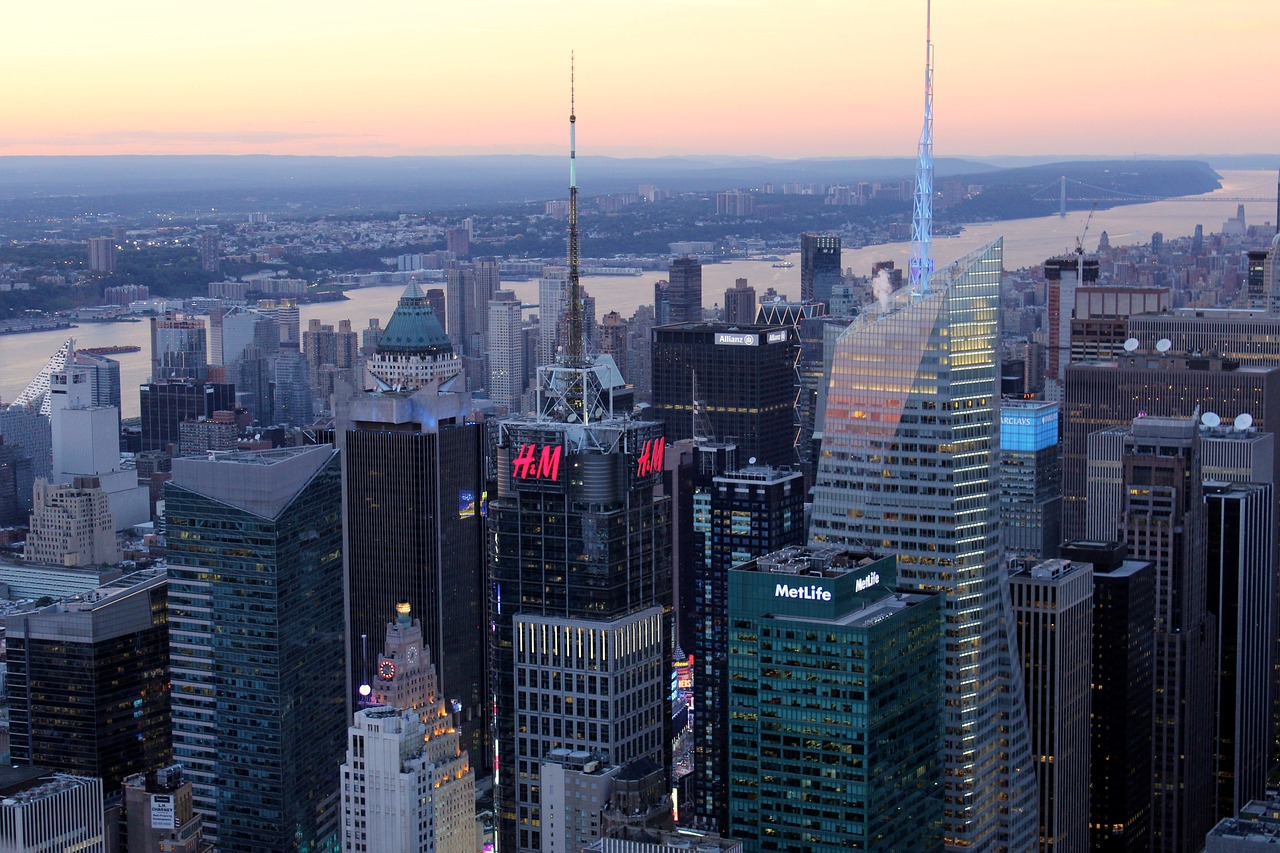 skyline skyscraper new york free photo