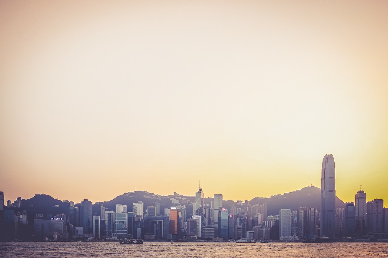 skyline cityscape hong kong free photo