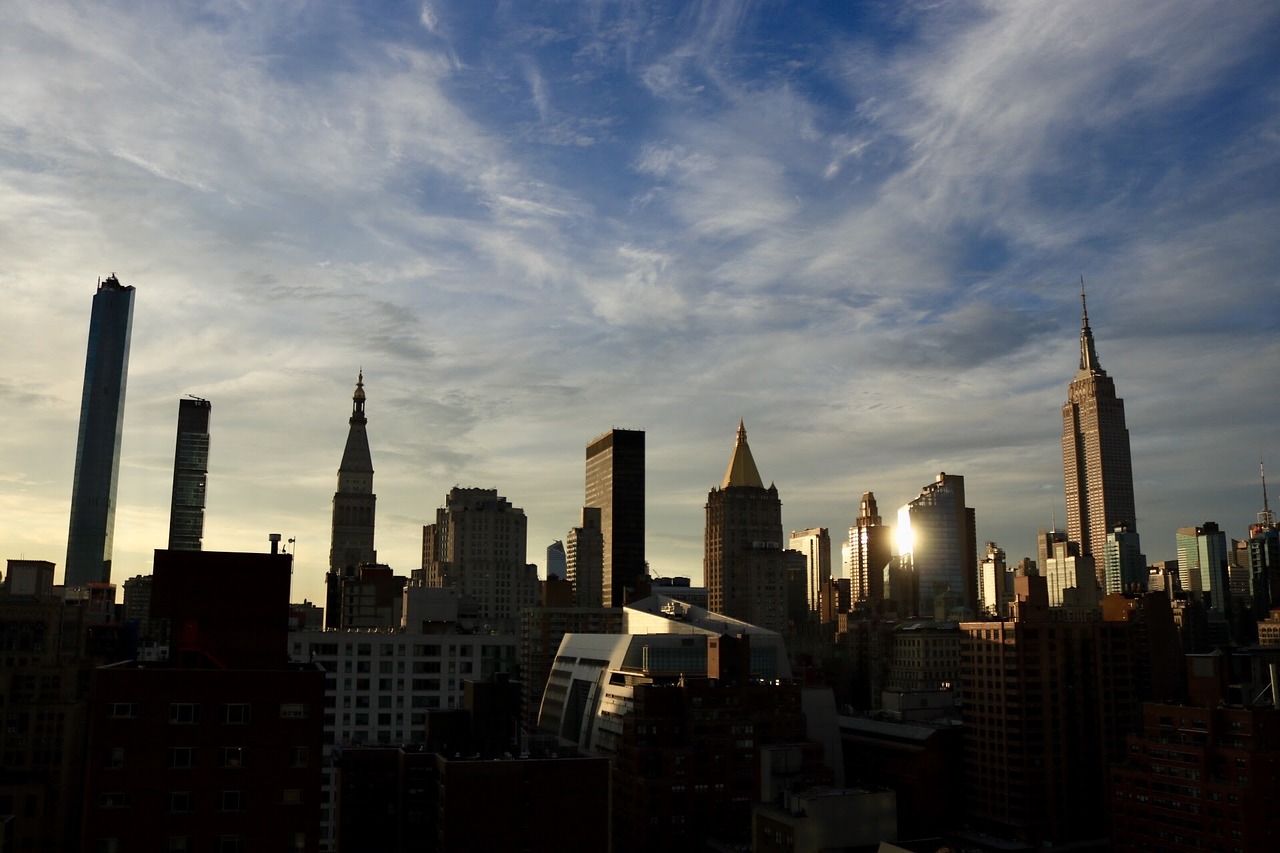 skyline new york city new york free photo