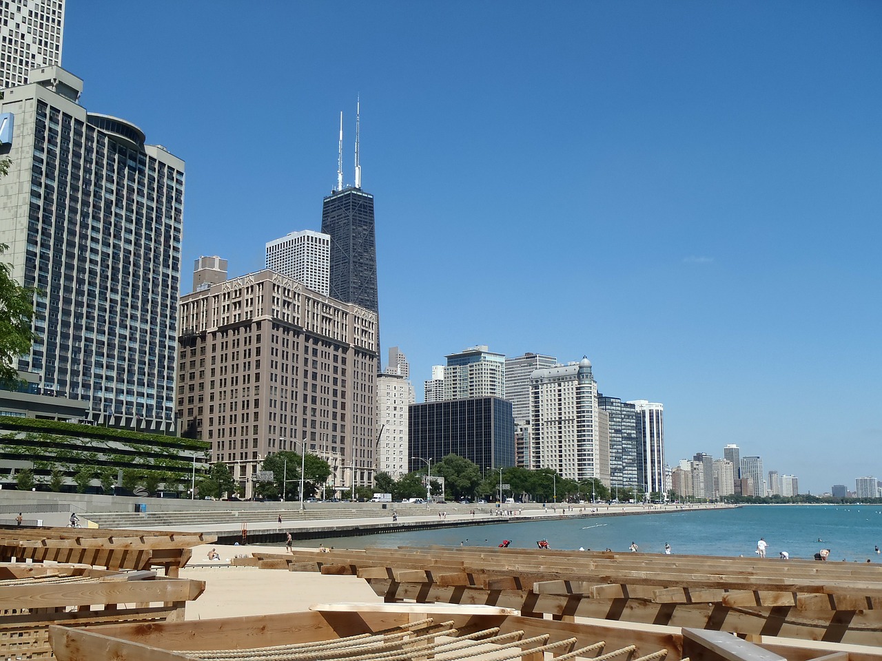 skyline chicago illinois free photo