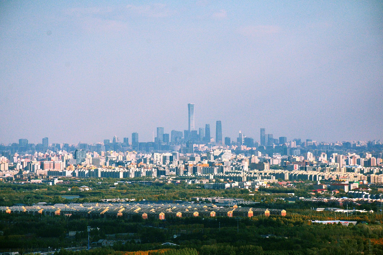 skyline  beijing  city free photo
