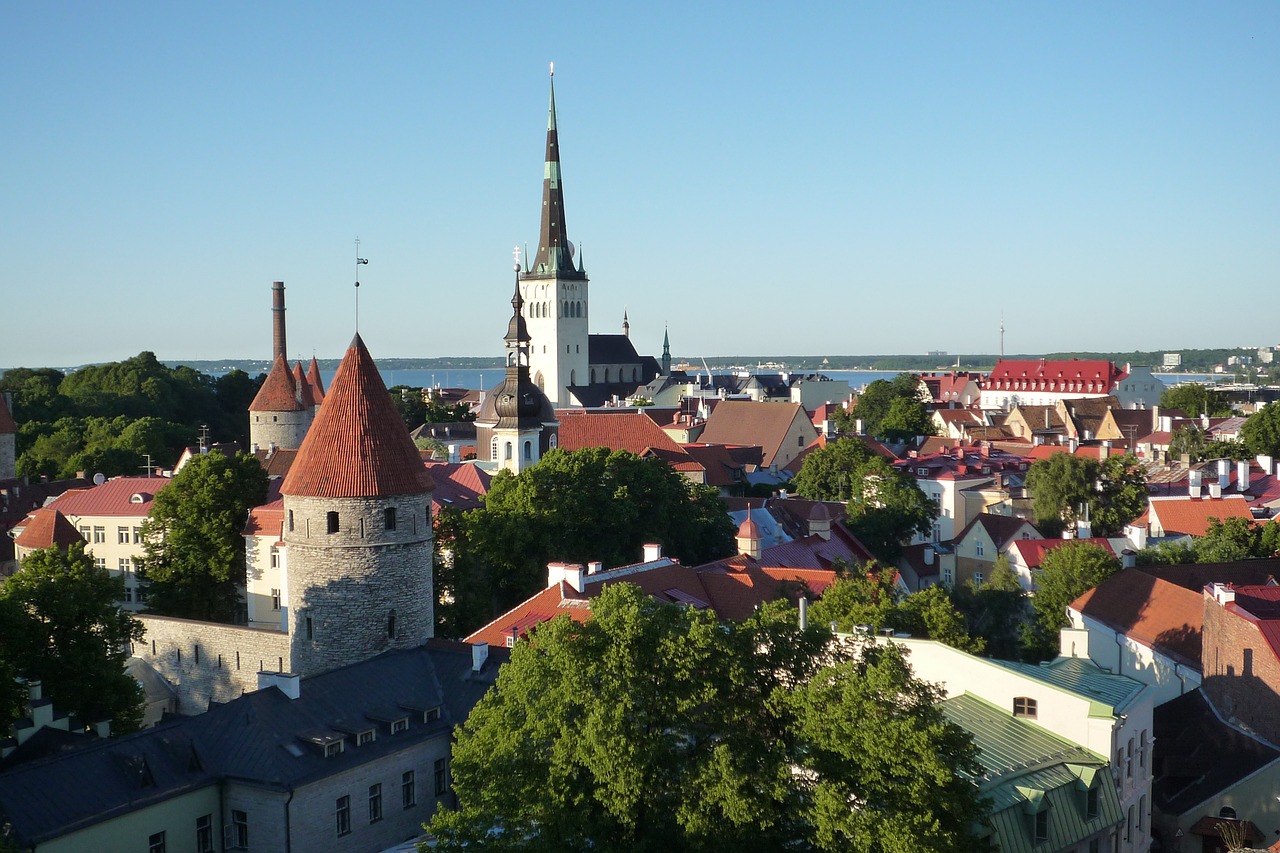 skyline tallinn estonia free photo