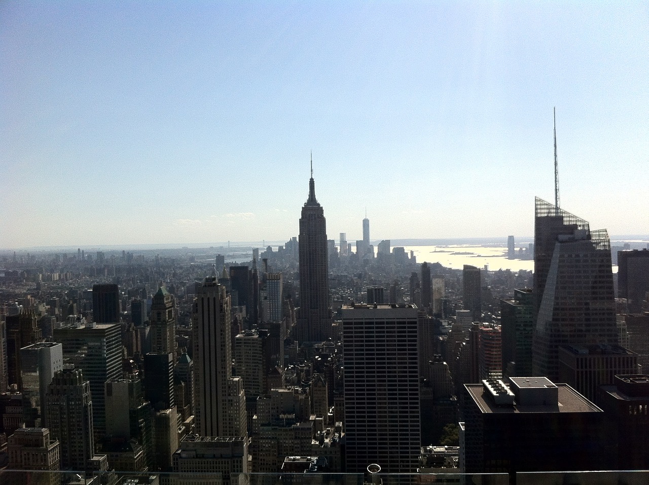 skyline america new york free photo