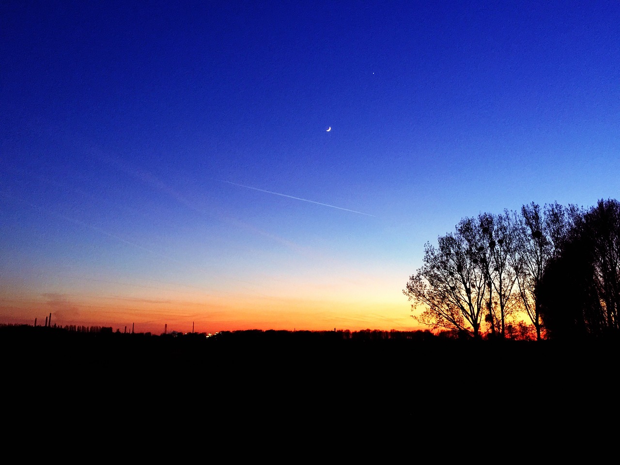 skyline blue sky free photo