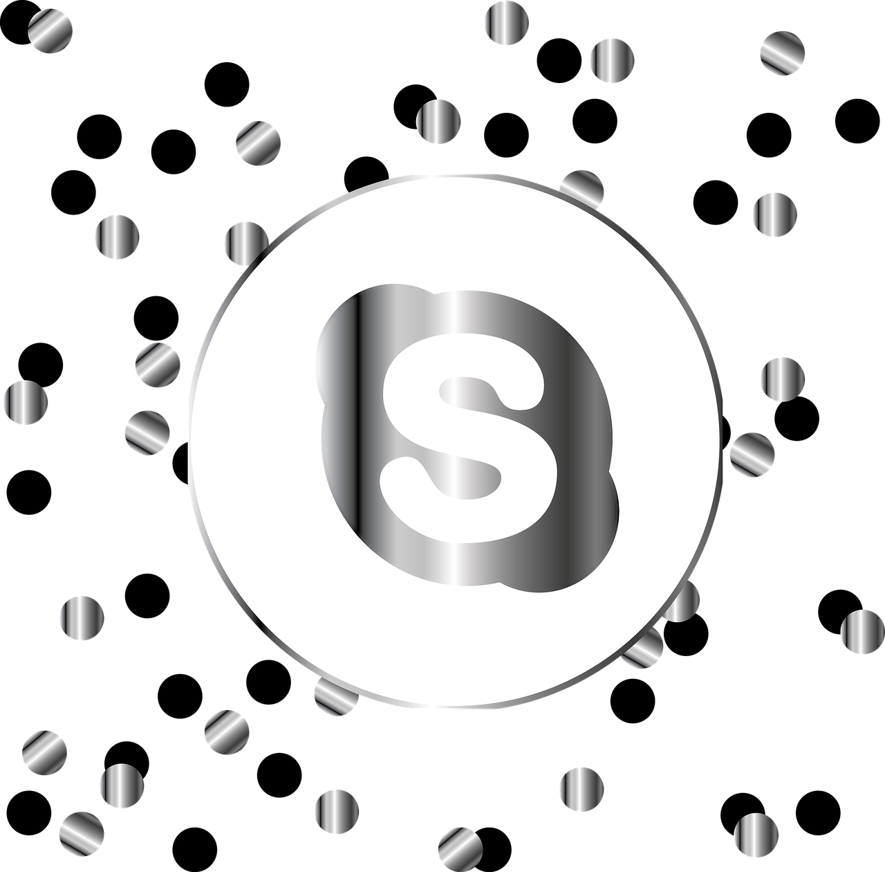 Skype,silver,icon,symbol,social media - free image from needpix.com