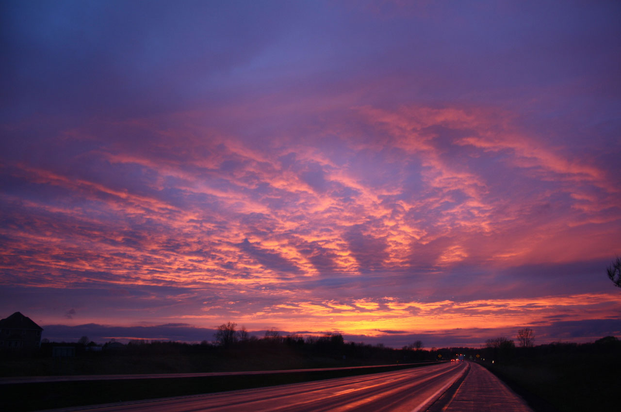 sunset red sky free photo