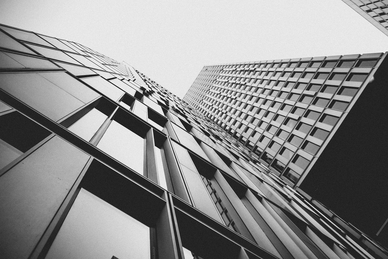 architecture skyscraper black and white free photo