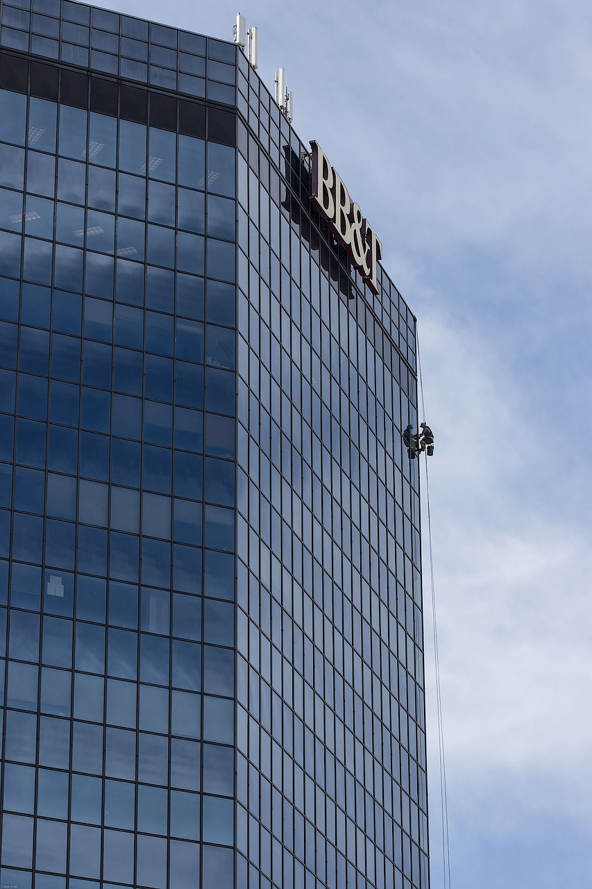 skyscraper window cleaner facade free photo