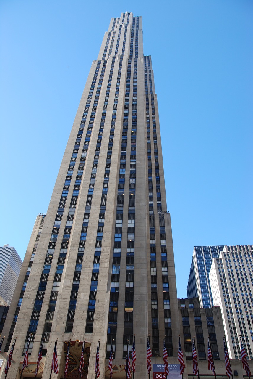 skyscraper rockefeller new york free photo