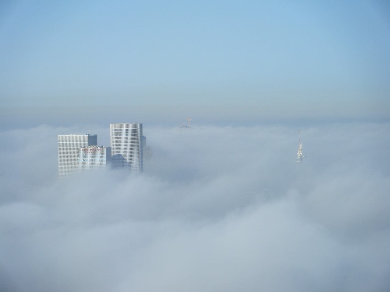 skyscraper clouds building free photo