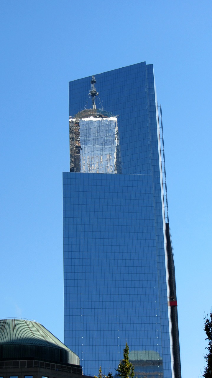 skyscraper one world trade center mirroring free photo