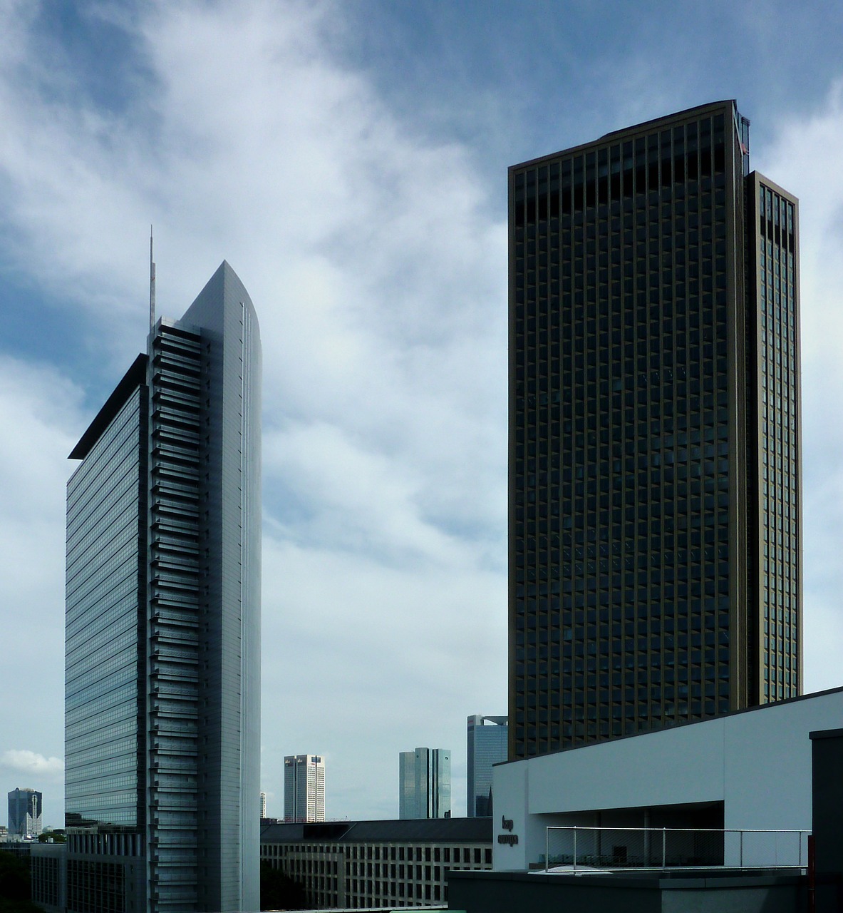 skyscraper window frankfurt free photo