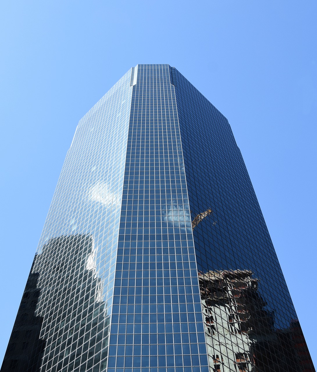 skyscraper  mirroring  new york free photo