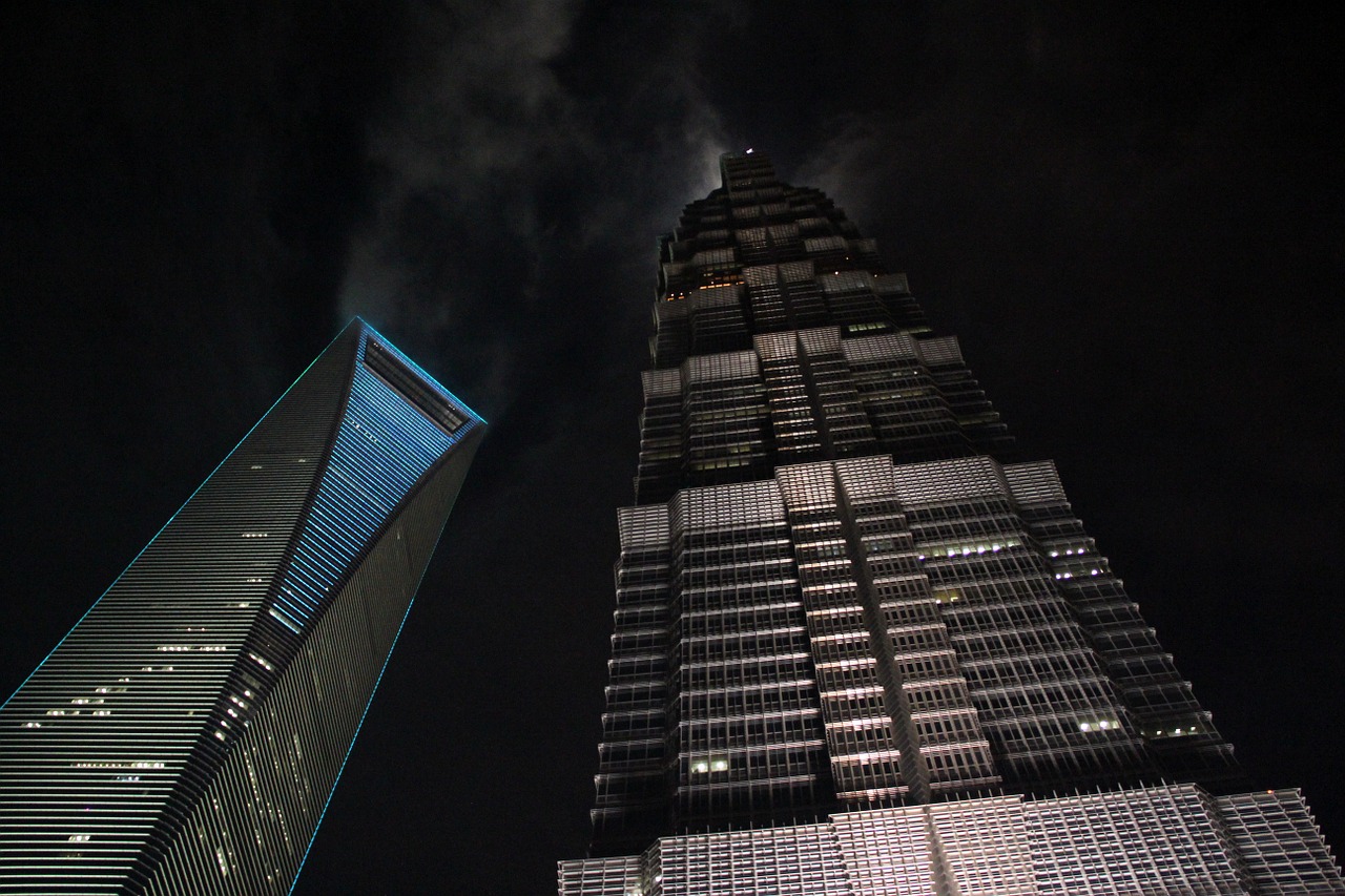 skyscrapers shanghai grand hyatt free photo
