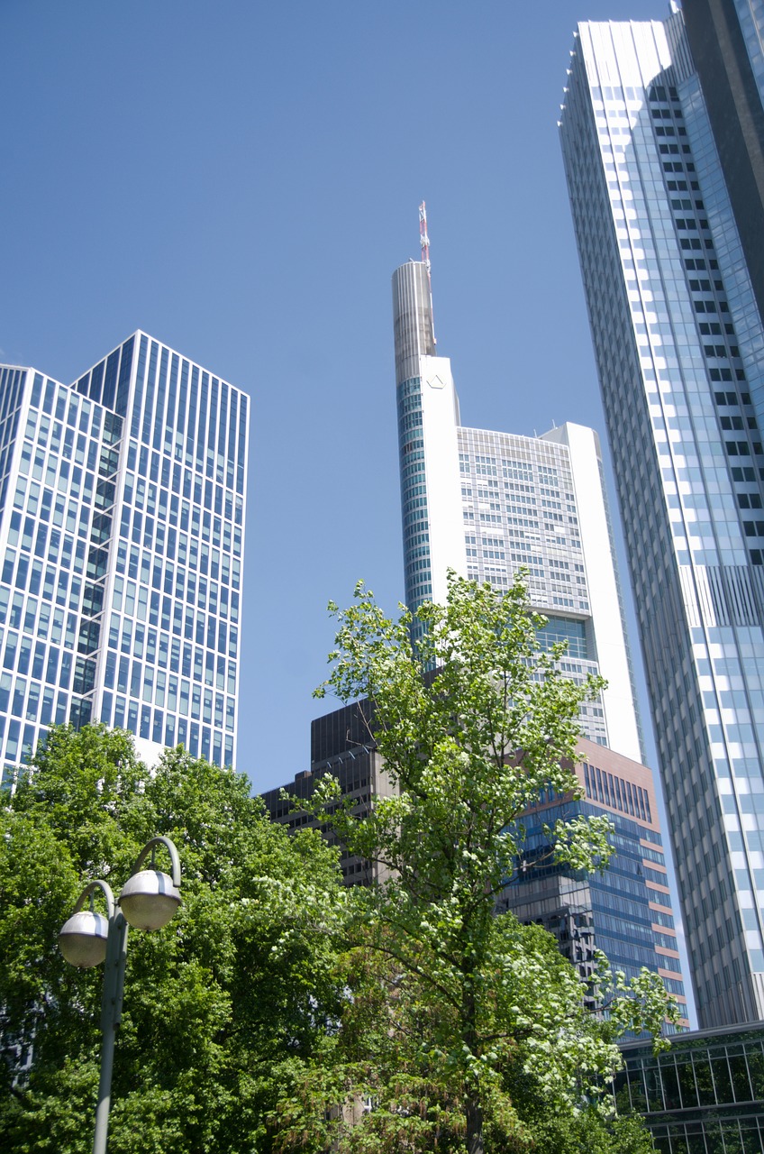 skyscrapers frankfurt germany free photo