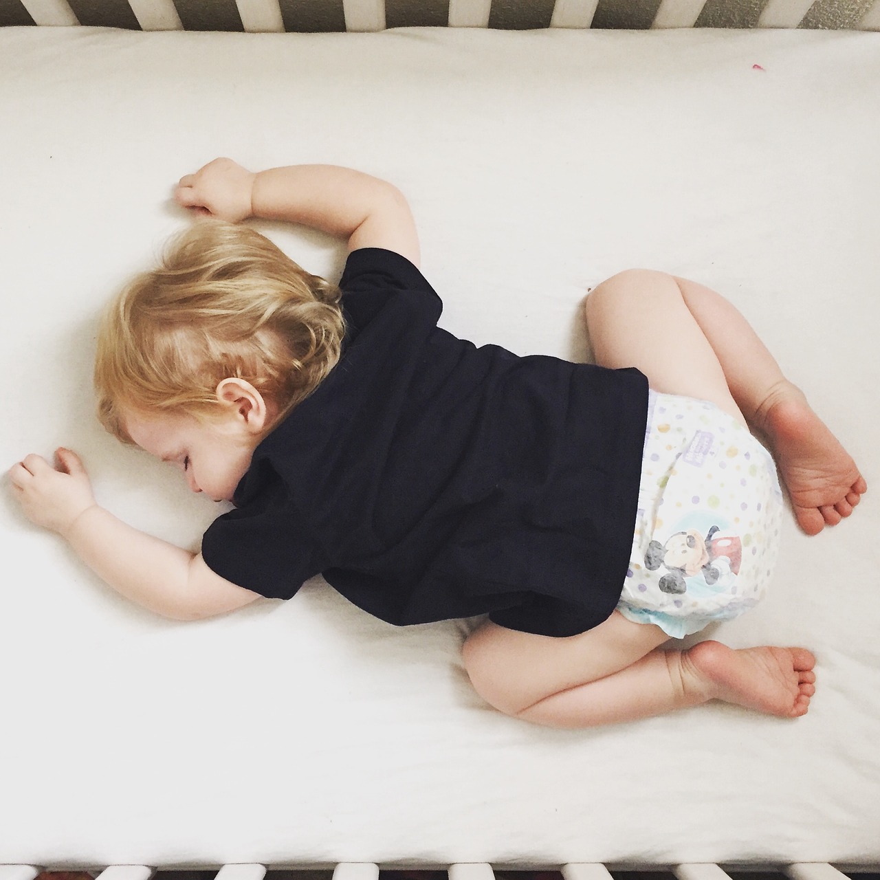 sleeping baby blonde free photo