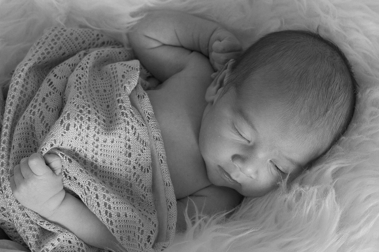 sleeping baby boy free photo