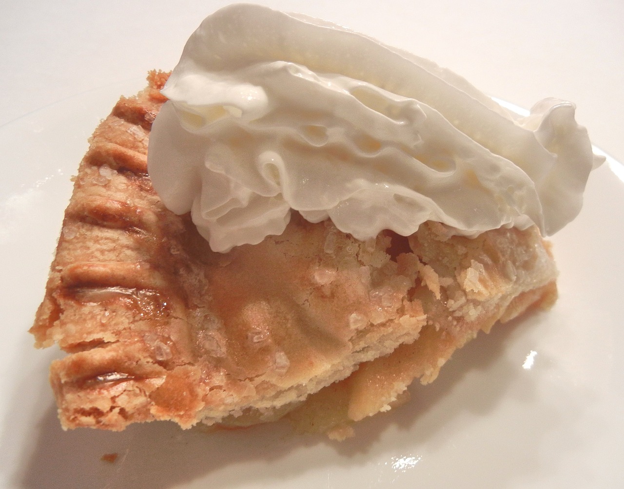 sliced pie whipped cream pastry free photo