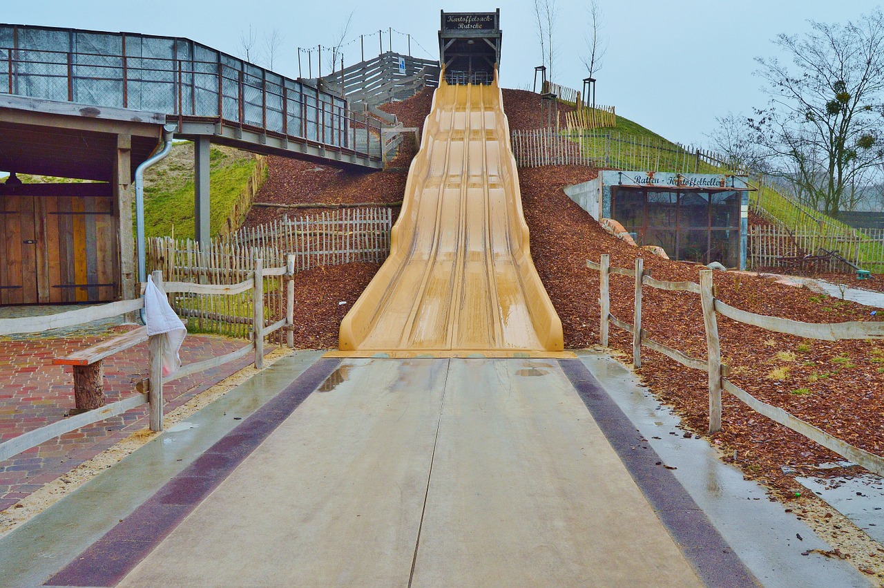 slide theme park attraction free photo