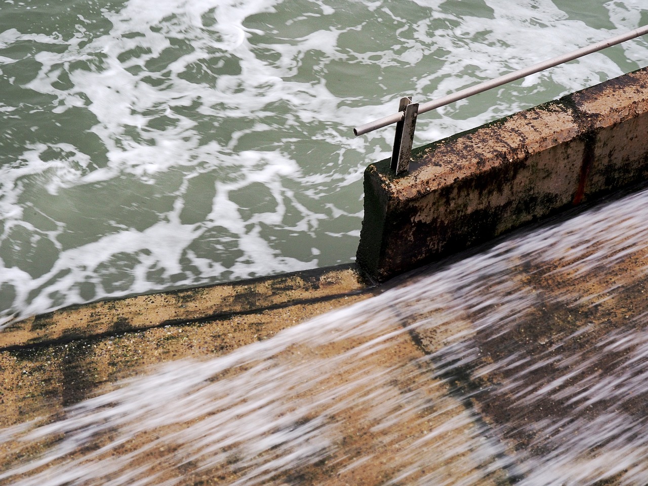 slipway wave water free photo