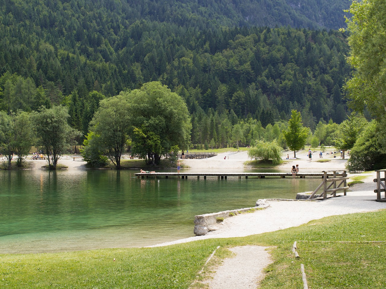 slovenia jasna lake water free photo