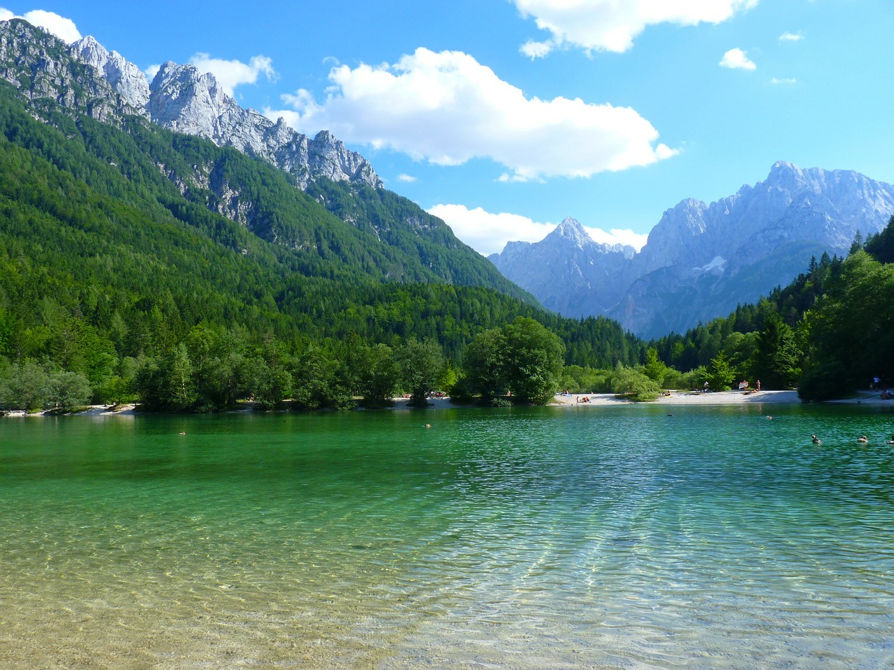 slovenia mountains lake free photo