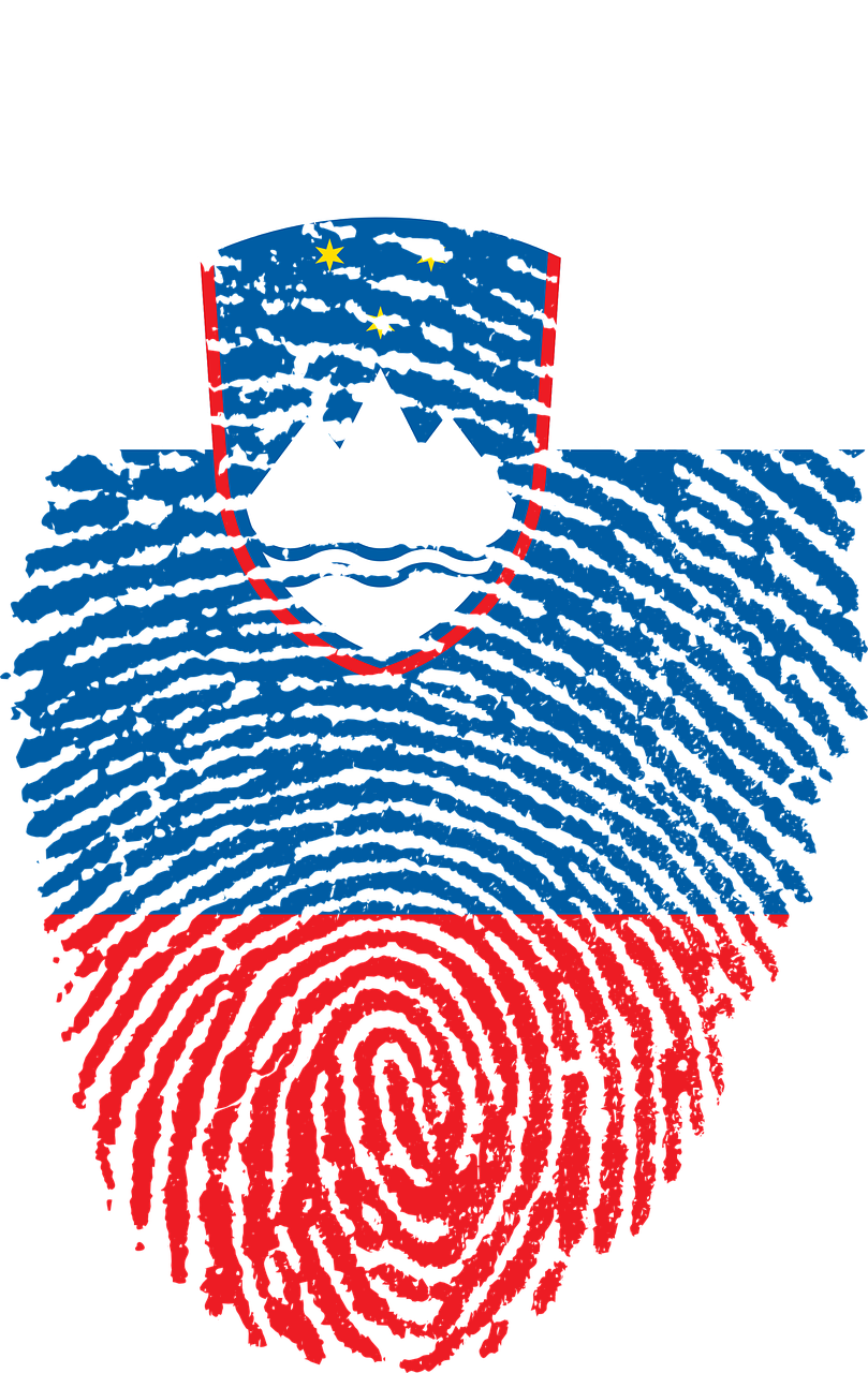 slovenia flag fingerprint free photo