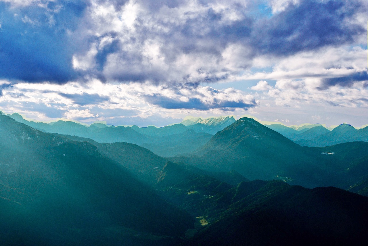 slovenia by air hills free photo