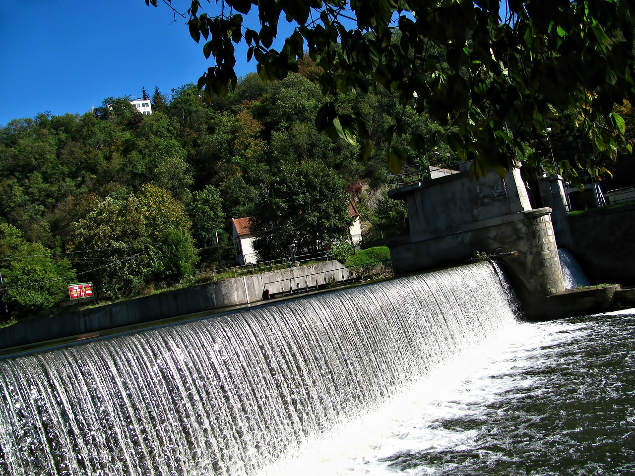 sluice waterfall natural water free photo