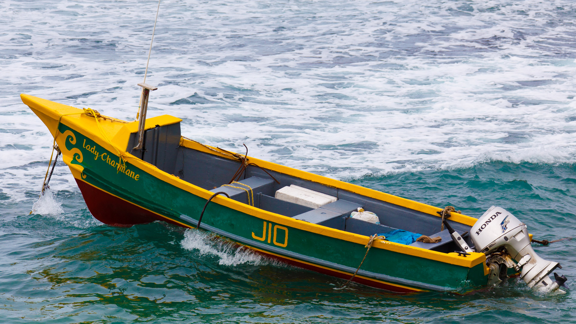 Download free photo of Fishing boat,caribbean,colorful,marine,ocean - from