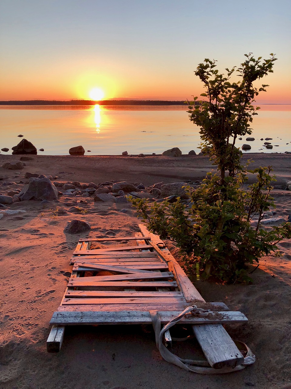 smålsön  sunset  bridge free photo