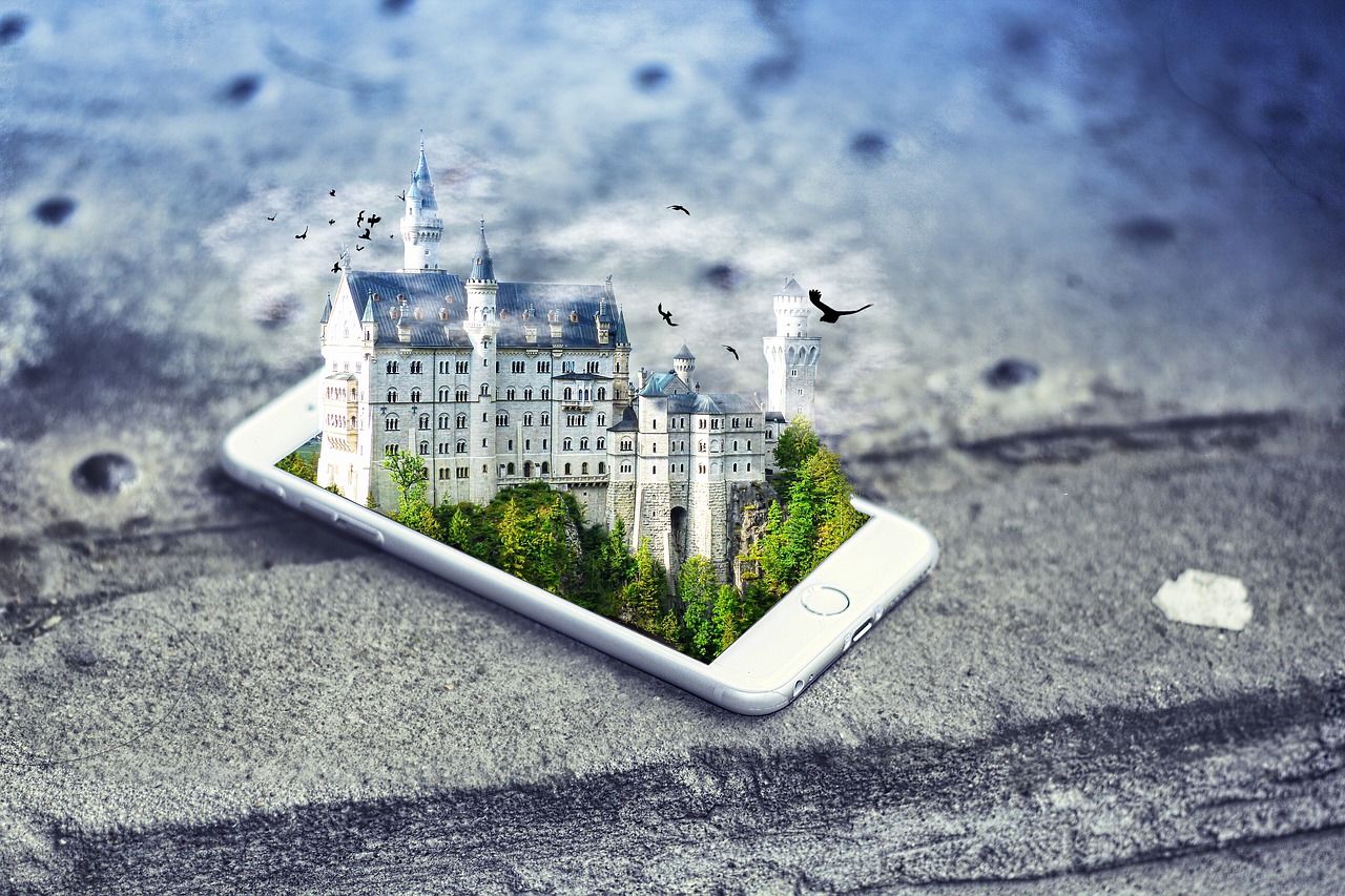 smartphone castle iphone free photo
