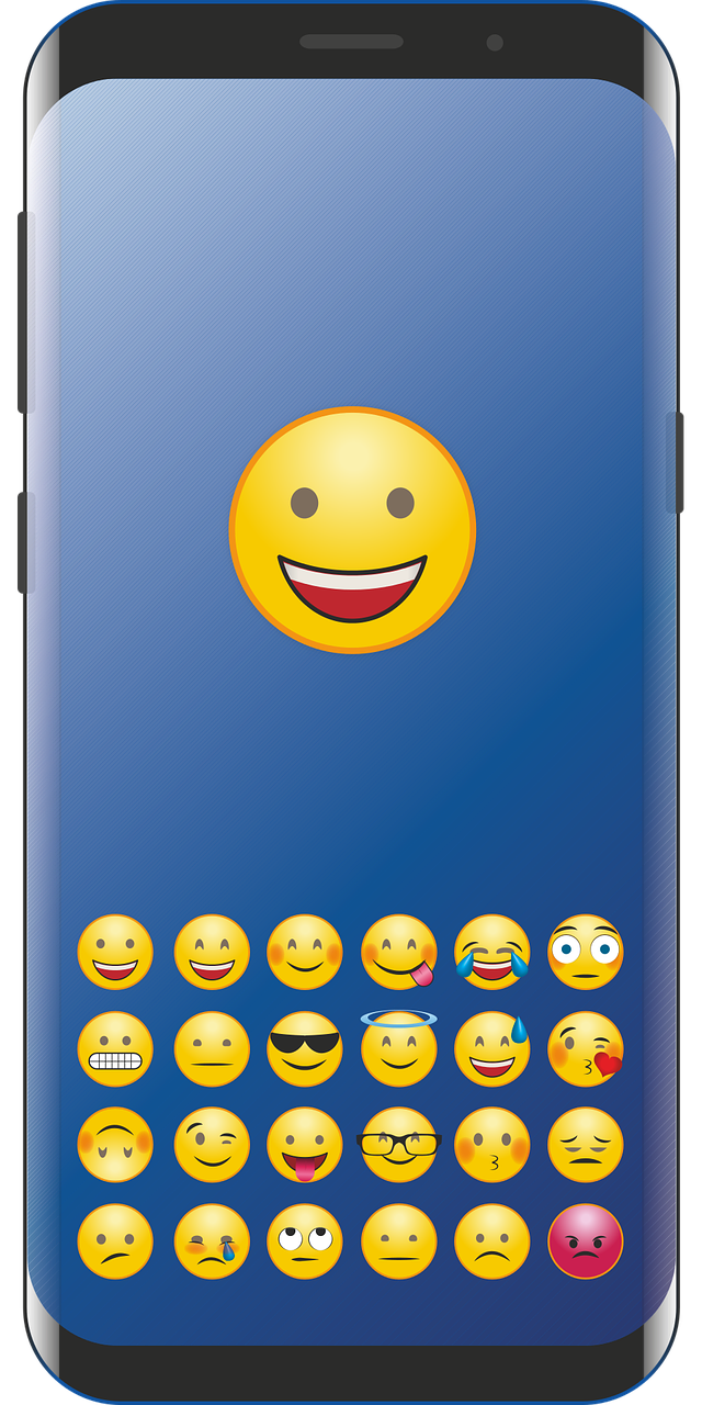 smartphone  emojis  mobile phone free photo