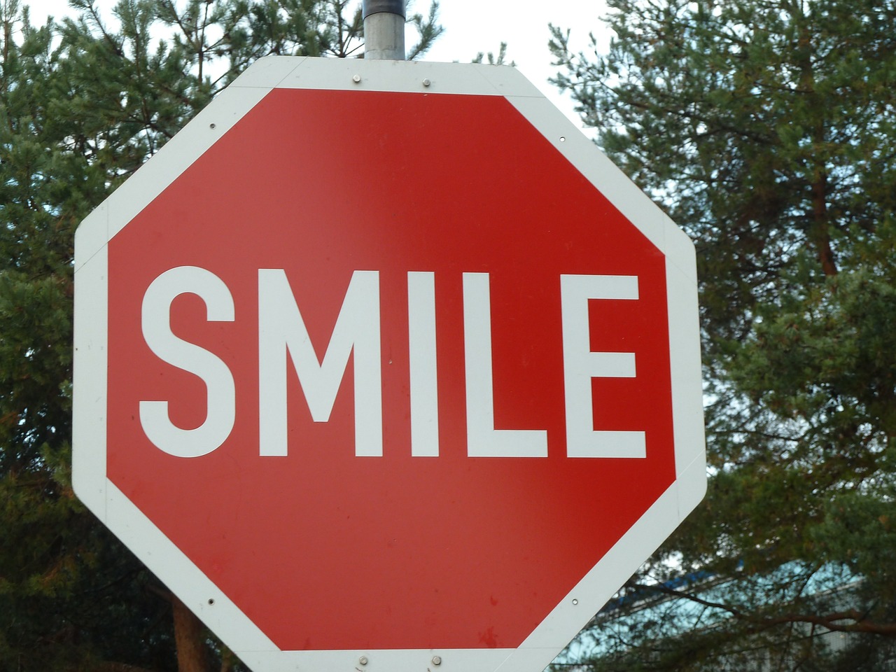 smile shield stop sign free photo