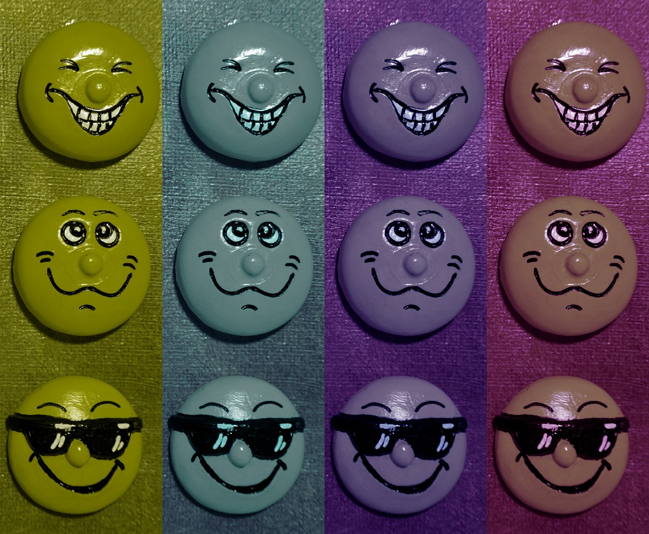smilies funny color free photo