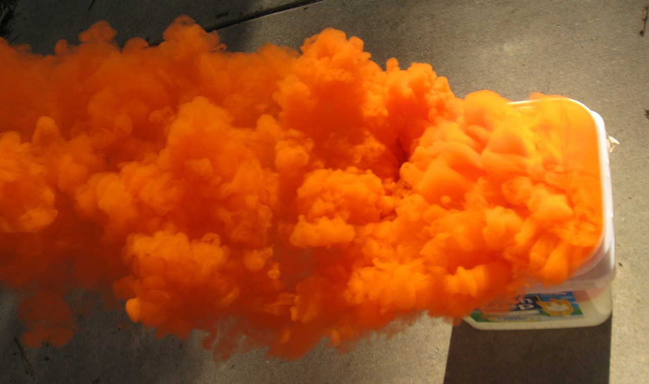 smoke orange distress free photo