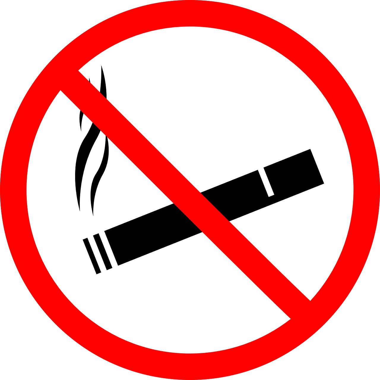 smoke warning sign free photo