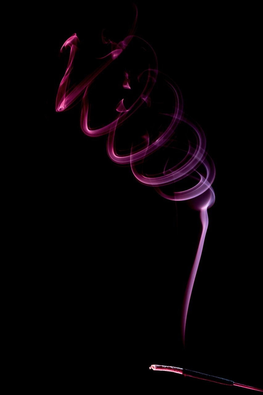 smoke purple incense free photo