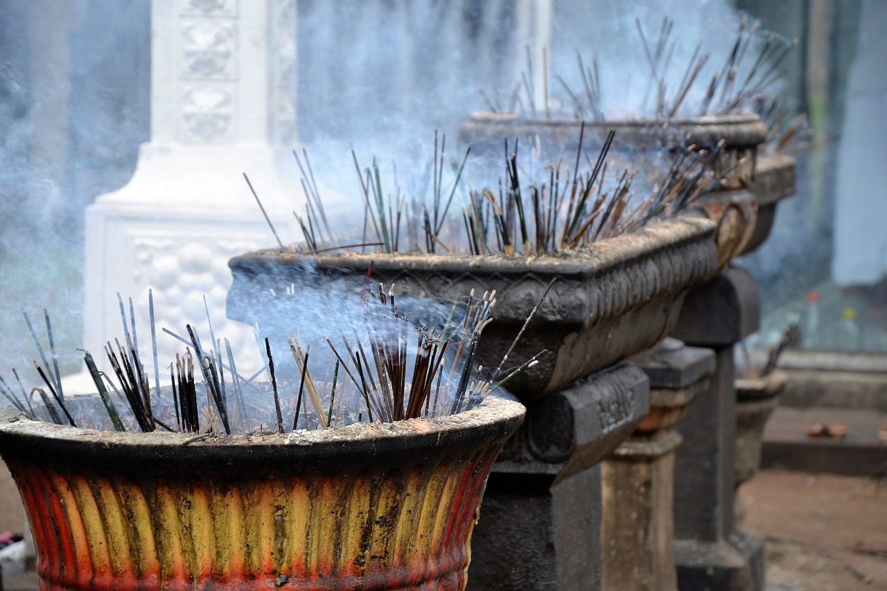 smoke incense buddhism free photo