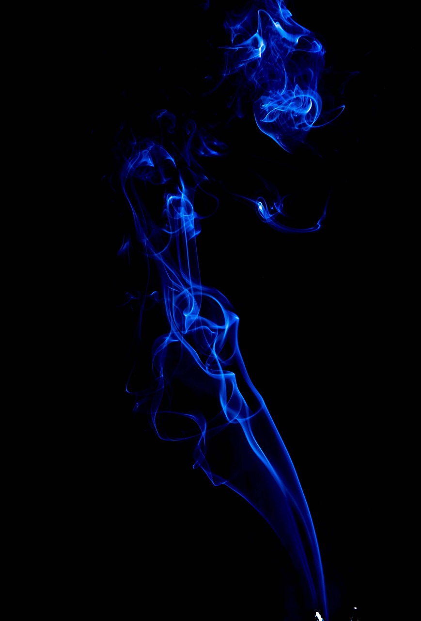 smoke  blue  joss sticks free photo