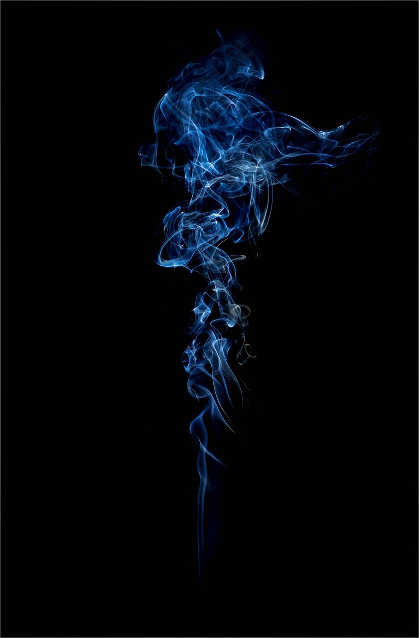 smoke  blue  joss sticks free photo