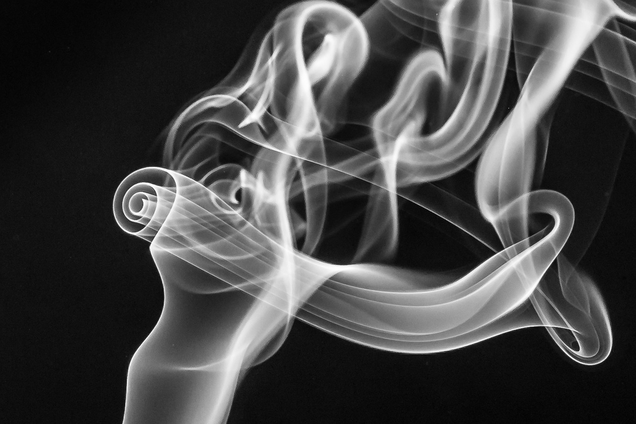 smoke studio black white free photo