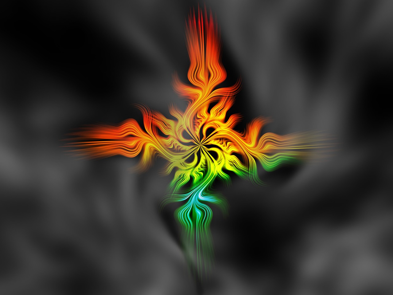 smoke rainbow abstract free photo