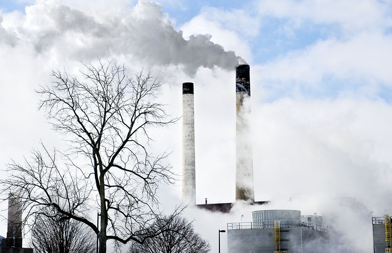 smoke stacks power plant power free photo