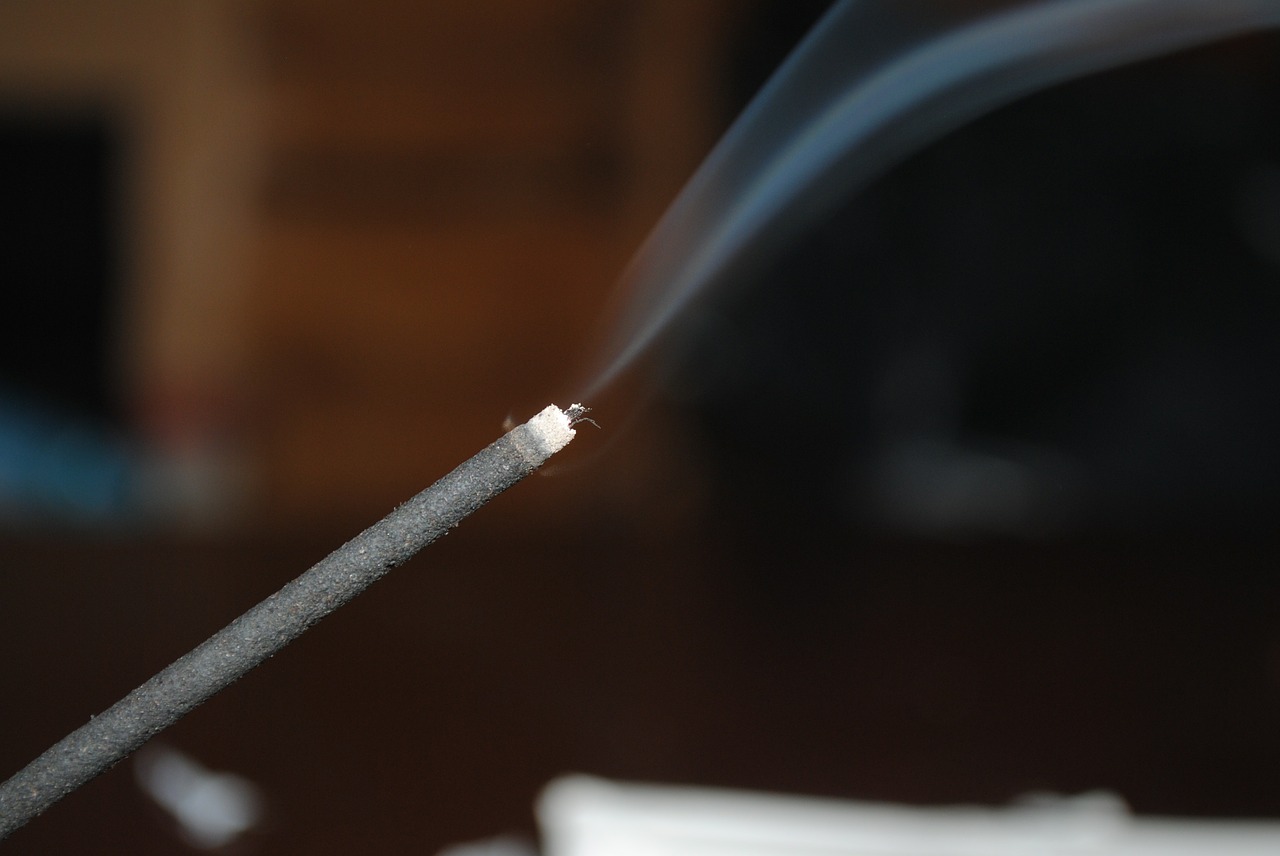 smoked incense baton free photo