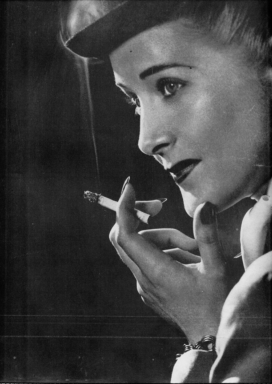 smoking model vintage free photo