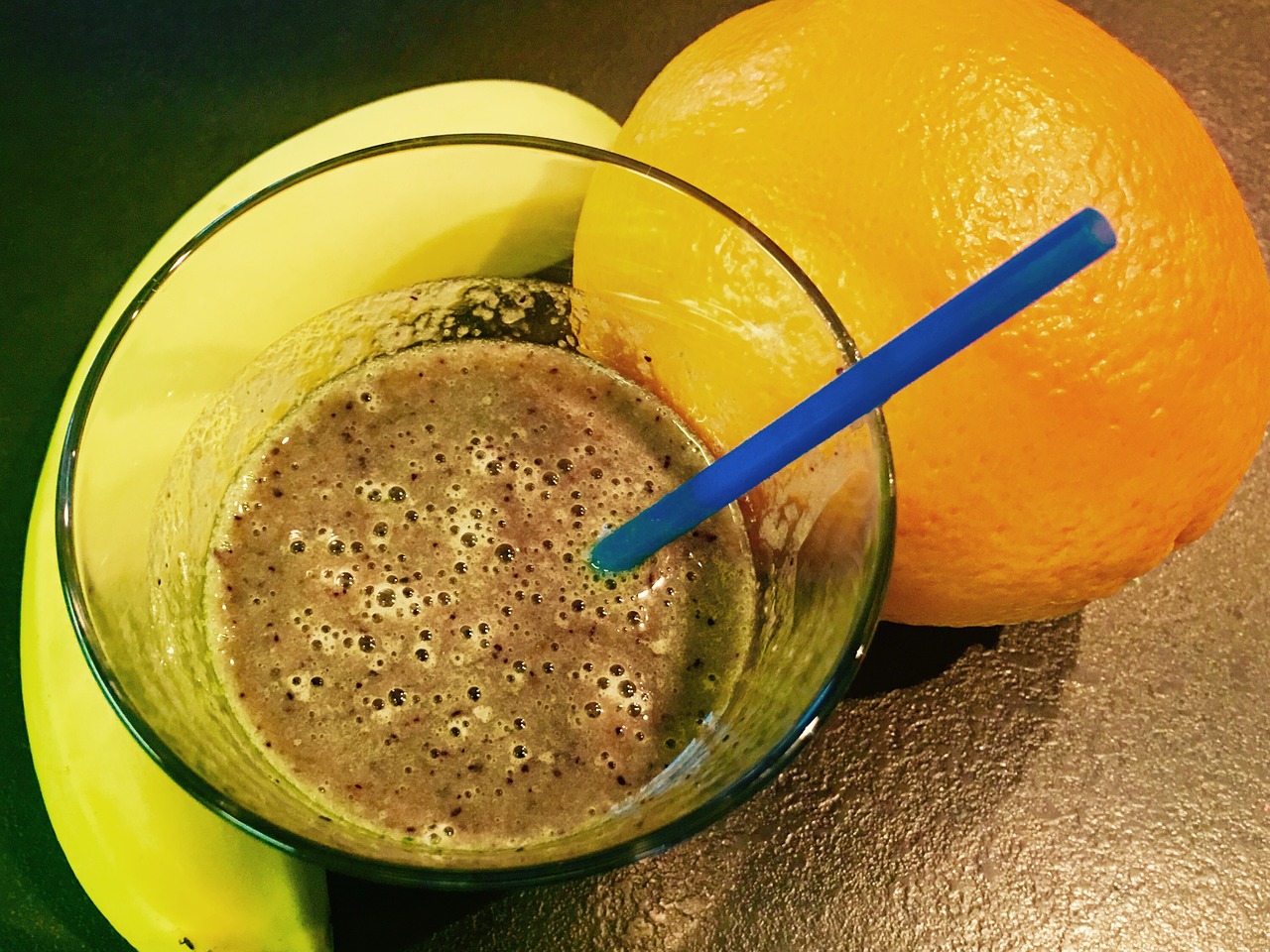 smoothie banana orange free photo