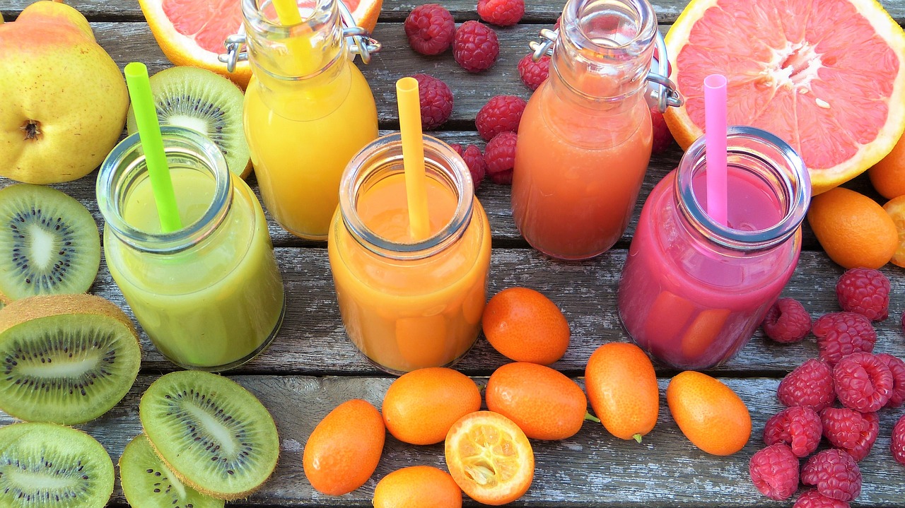 smoothies fruits colorful free photo